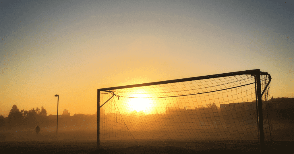 Football Net in Sunset