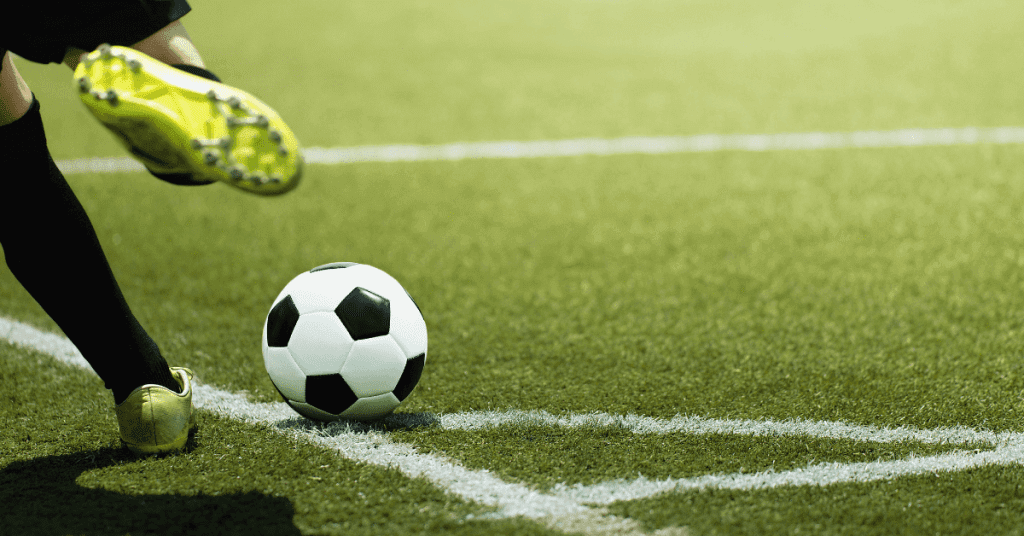 Football being kicked