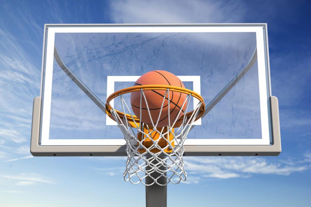 Basketball ball in the Hoop