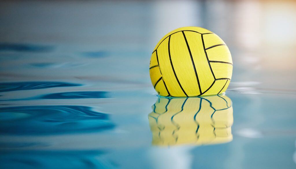 Water Polo Ball on Swimming Pool Surface