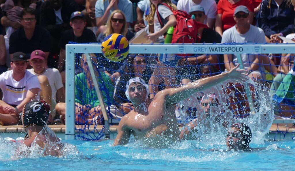 Player of the Tournment, Thomas Wiltshire of Western Province, protects his goalkeeper, Jordan de Sousa, in the final against Central Gauteng A. Photo: Brad Morgan.