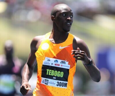 Tebogo sets the track alight with a new world best in the 300m