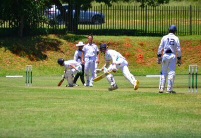 Hoërskool Rustenburg scored at more than 10 runs per over as they tore apart from the Fields College bowling attack.