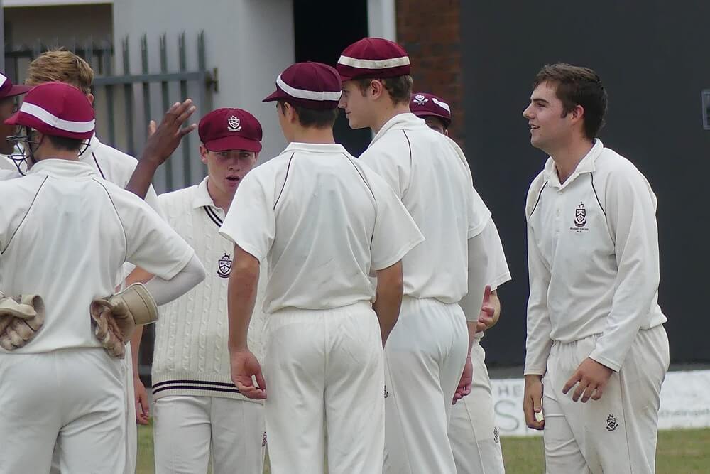 The Kearsney College 1st XI, with captain Ross Coetzee on the right.