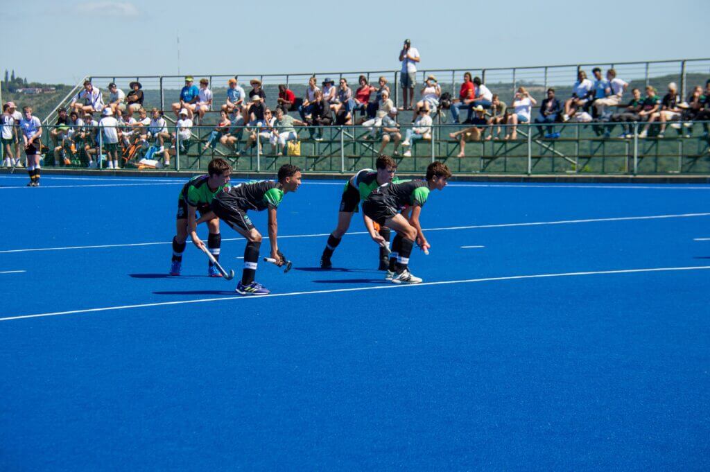 The Pearson High School first team in action against Queens College at the Tony Godding Festival in East London. Photo: Elschke (Pearson High)
