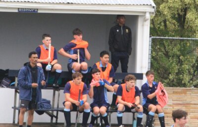 The Bishops Diocesan first hockey side alongside head coach Ryan Julius during the side's pre-season match against the South African Women's Team in Cape Town. Photo: Bishops Diocesan 