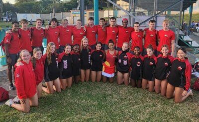 The Gauteng Boys and Girls u18 teams after making it through to the finals of the Currie Cup in East London