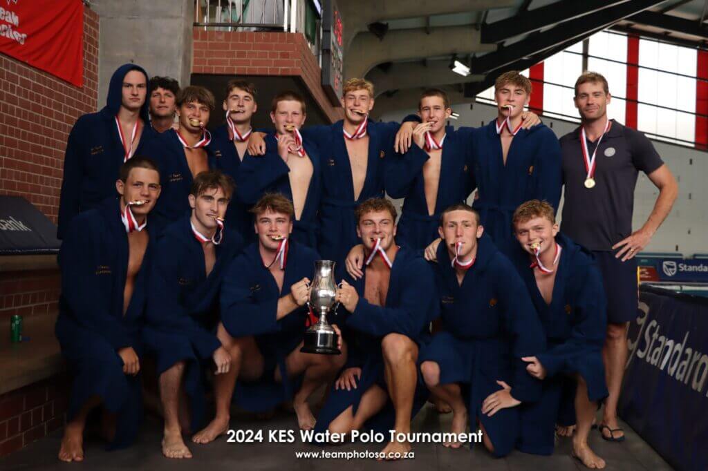 The Rondebosch Boys High team after claiming gold at the KES Water Polo Festival. Photo: Team PhotoSA