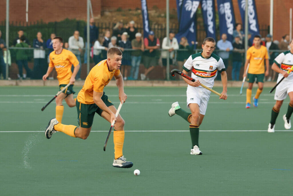Paarl Gimnasium on the charge in last weekend's 3-0 win over Affies in Pretoria. Gim will host Grey College in Paarl this coming Friday. Photo: Irma Ferreira SPORT & EVENT Photography
