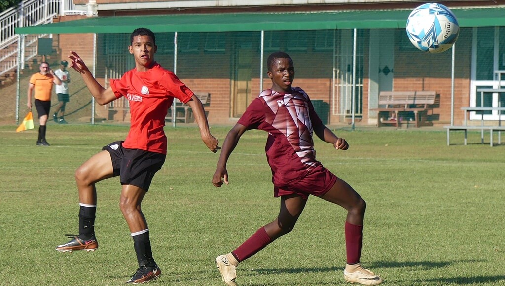 When they met in 2023, Malachi Momple scored this screamer against Newton. He repeated his goal scoring feat against them in round two of the 2024 u19 Inland League season. Photo: Brad Morgan.