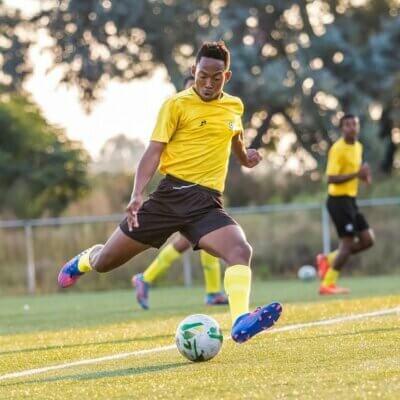 SA u17 midfielder Xolani Tshaka. Photo: Safa Media.