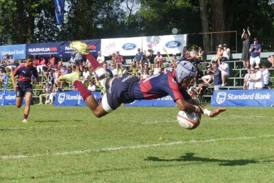 Jade-Will Koopman struck a hammer blow for Westville, with his try putting the Griffin 15-0 ahead.