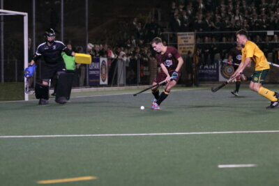 PRG's Barend Geldenhuys on goal against Paarl Gimnasium in their inter-schools clash on 17 May 2024. Photo: Hano Geldenhuys