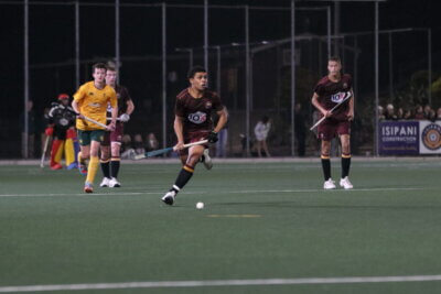 PRG's Joshua Smit's on the ball against Paarl Gimnasium on 17 May 2024. Photo: Hano Geldenhuys