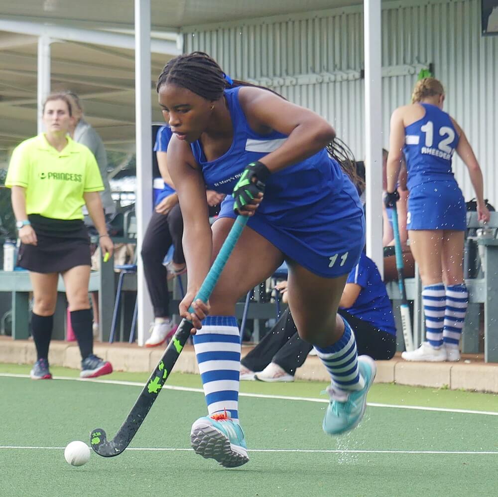 St Mary's DSG's Sibabalwe Mfaweza recently helped the KZN Raiders to a fifth place finish at the u21 IPT. Saints' Elizabeth Anderson was the leading goal scorer at the event. Photo: Brad Morgan.