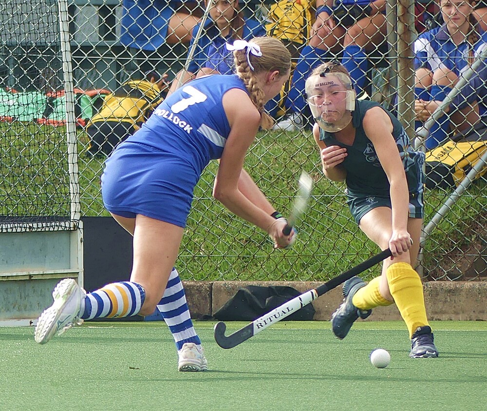 Georgia Pollock fires off a shot in a KZN league match against Danville Park Girls' High School. Photo: Brad Morgan.