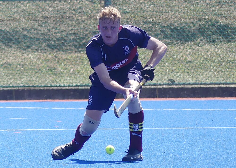 Westville Boys' High captain Owen Slack, selected for the KZN Coastal u18A side for a second year in succession, is a powerful presence in the middle of the Griffins' defence. Photo: Brad Morgan.