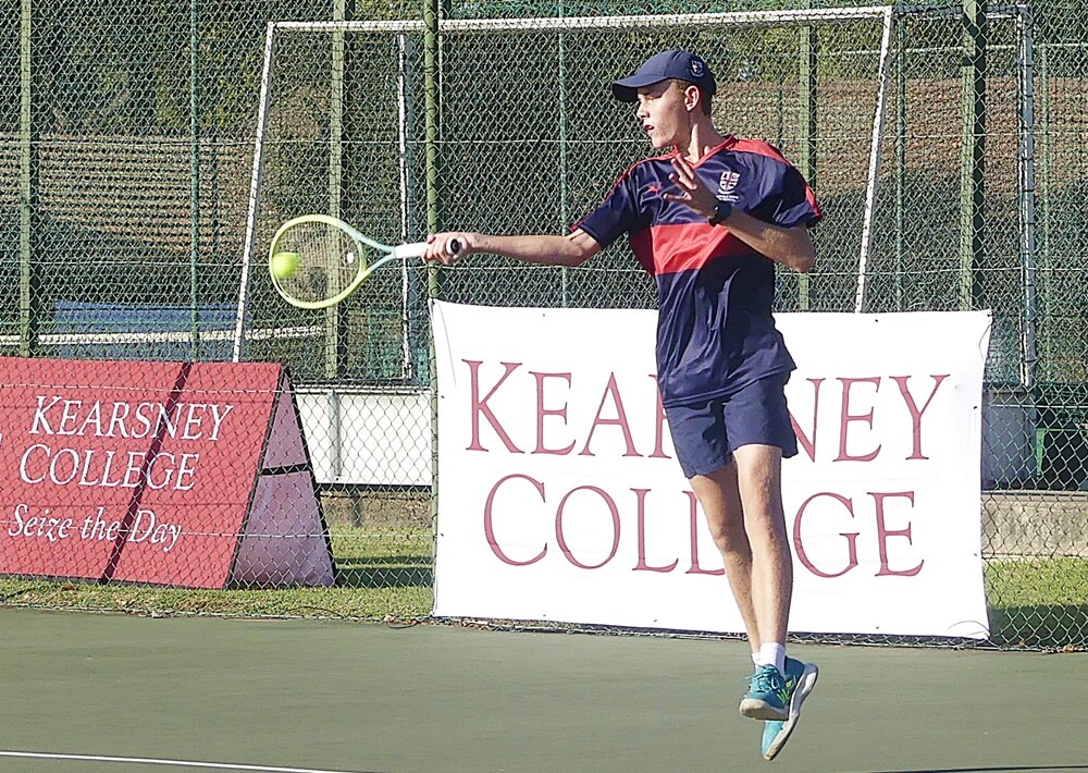 With the best junior tennis player in South Africa, Guy Vorwerk, at no. 1, Westville Boys' High had an advantage over their opposition throughout the 2024 Kearsney Tennis Tournament. Photo: Brad Morgan.