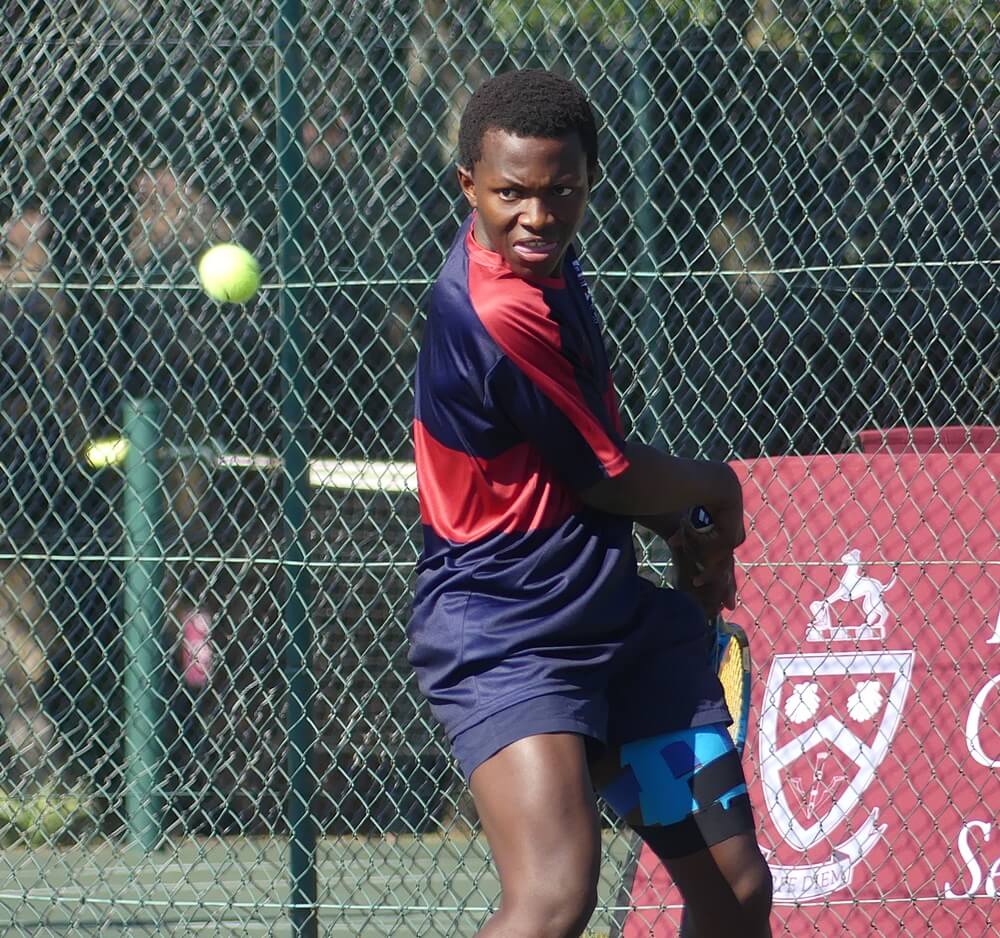 In 2023, Lindo Gcwensa clinched the Kearsney Tennis Tournament for Westville Boys' High when he won his singles match against Paul Roos. He and his Griffin team-mates will be aiming for a repeat of that on Sunday morning. Photo: Brad Morgan.