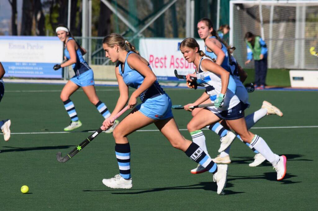 Springfield's captain, Kate Opperman on the ball. Photo credits: Springfield Convent School.
