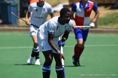 Kwena Maphaka in action for the Saints hockey side. Photo credits: John Wessels