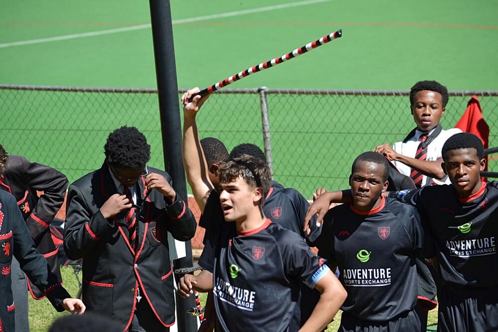 The 2024 hockey season brought renewed pride in Parktown Boys' High hockey. Here, captain Ryan Venter leads the school in a war cry after a game.
