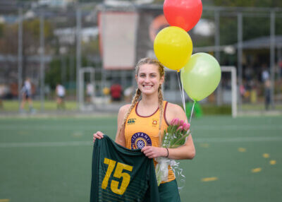 Paarl Gim's Marli Van Lierop earned her 75th cap for the first team in the clash against Rhenish. Photo: Lookonimages 