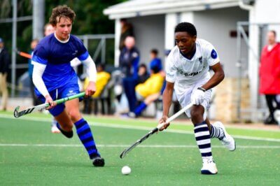SACS's Mohlodi Maseko in action for his side during the opening day of the Cape Town International Hockey Tournament in Cape Town. Photo credits: Ray Chaplin & Cape Town International Hockey Tournament.