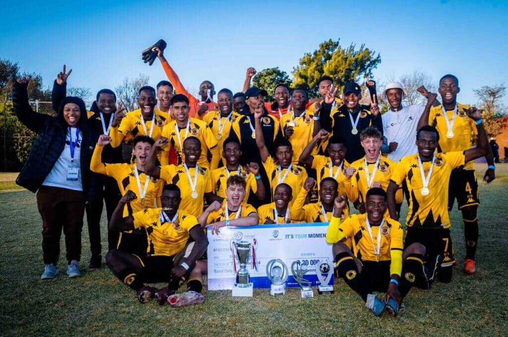 Kaizer Chiefs celebrate annexing the 2024 Gauteng led of the Engen
