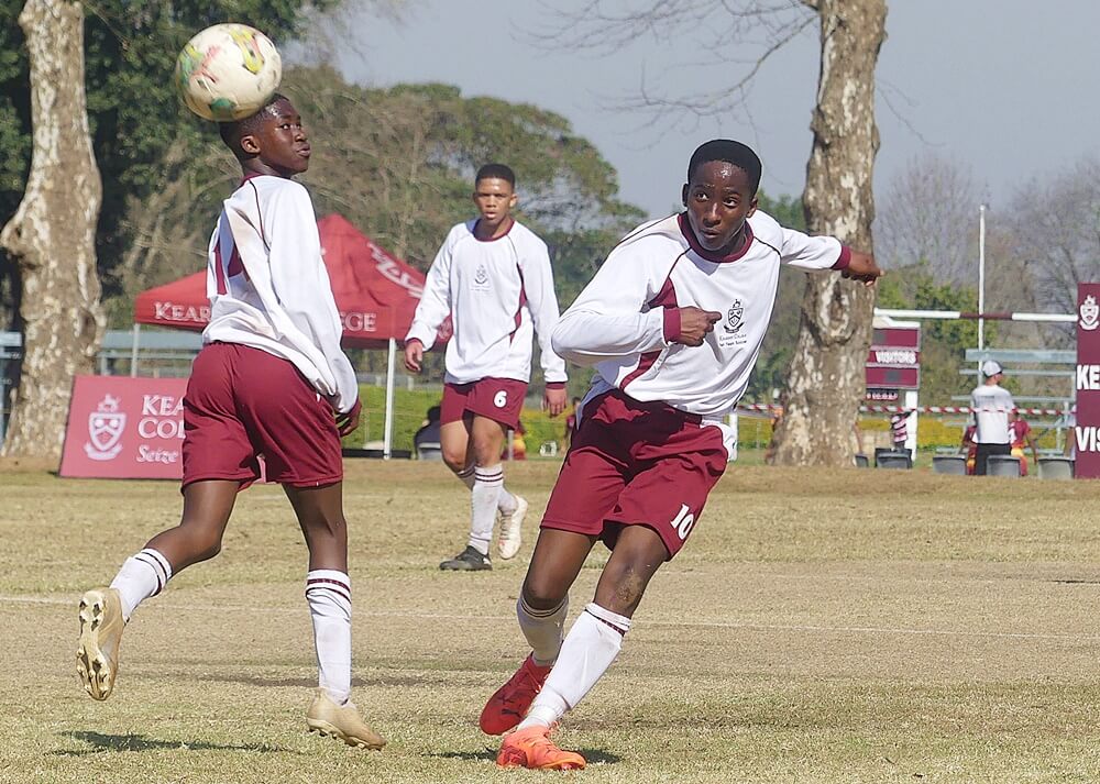 The hosts, Kearsney, won two and drew one on the opening day of the 2024 Kearsney Soccer Tournament. Photo: Brad Morgan.