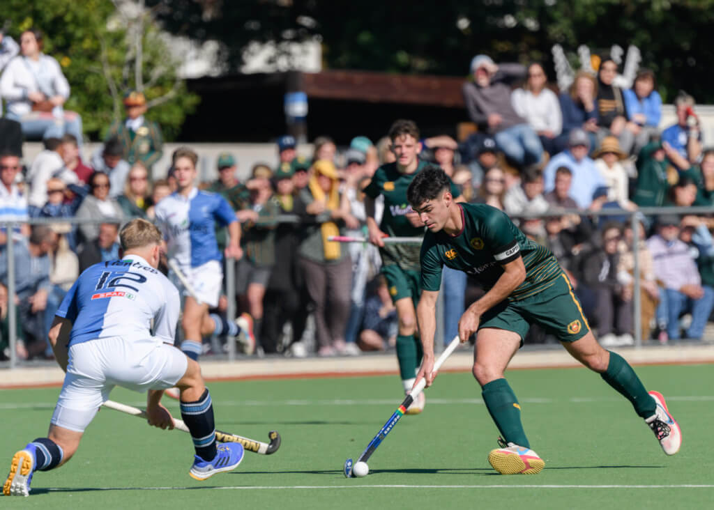Paarl Gim skipper, LD Nel on the charge for his side against Boys High during the 2024 interschools. Photo: Lookonimages