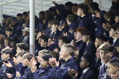 Wynberg supporters were in full voice as they witnessed their side claim a famous win against Bishops. Photo: Wynberg Boys High Media