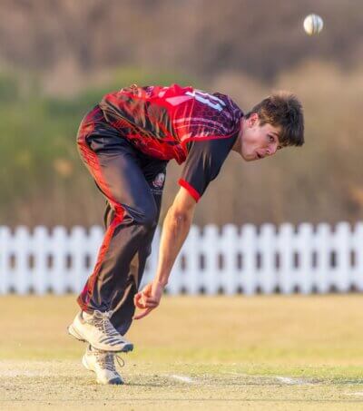 Julian Konigkramer picked up three wickets for Maritzburg College in their win over St Charles. (Photo: Justin Waldman Sports Photography)