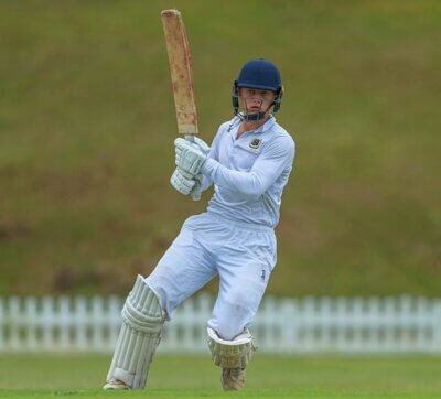 Cian Fortmann was among the runs for St Charles, twice making in the forties, but it wasn't enough to prevent St Stithians College cantering to a win. Photo: Justin Waldman Sports Photography.