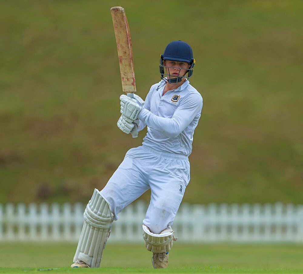 Cian Fortmann was one of three St Charles batsmen to score fifties in their win over Maritzburg College. Photo: Justin Waldman Sports Photography.