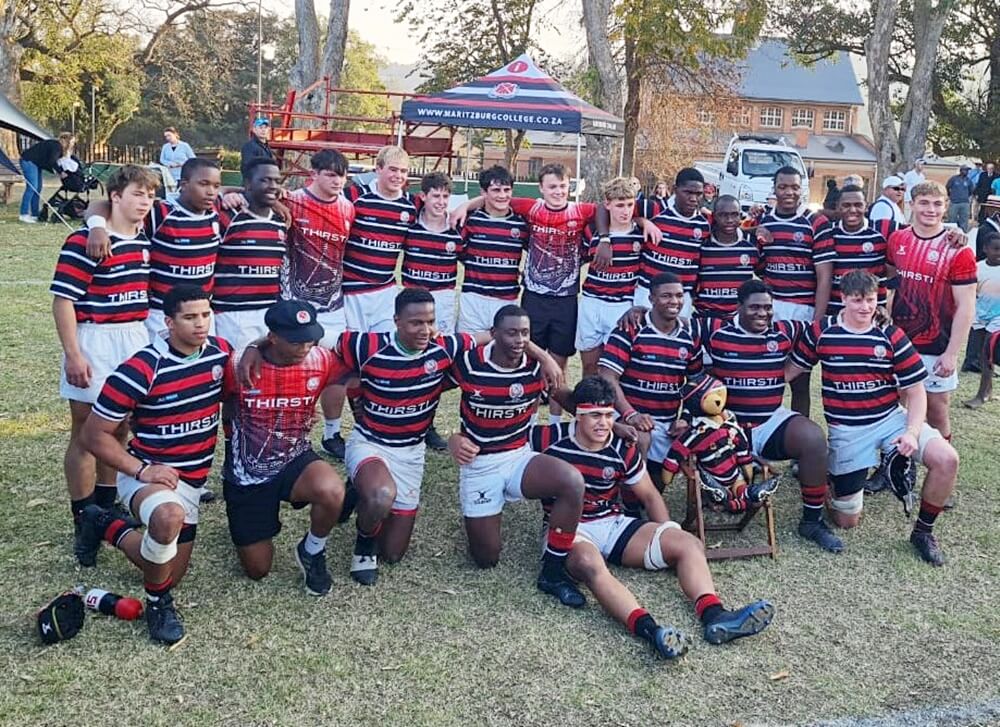 The Maritzburg College 1st XV celebrates a winning end to the 2024 season and a double over Glenwood.