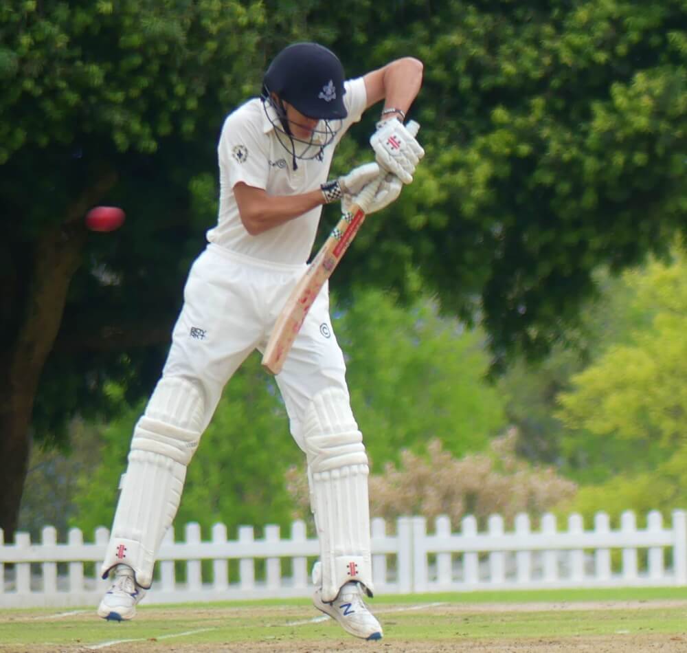 The KES bowlers made good use of the conditions to challenge the Hilton batsmen throughout, and in the end dismissed the home team for less than 100. Photo: Brad Morgan.