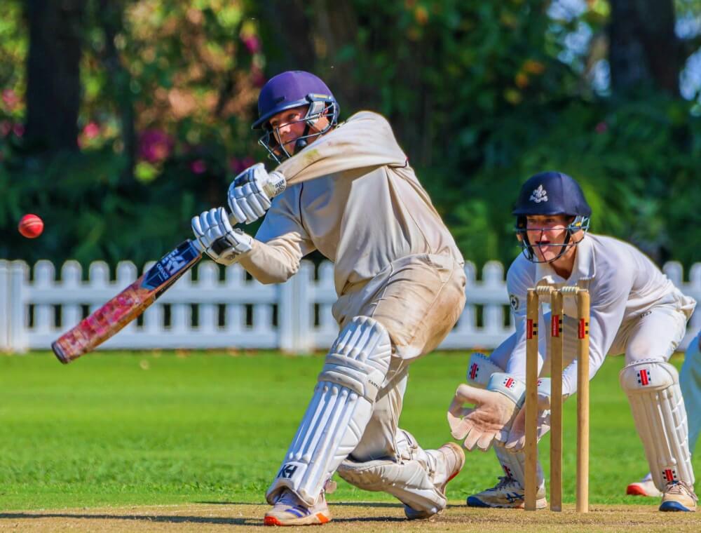 Kearsney cricket captain scored a century in his 100th 1st team match to lead Kearsney College to a stirring win over Hilton College. Photo: Hannah Shirley.