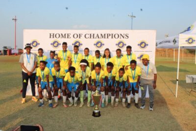 The winners of the 2024 u16 Gauteng Women's Development League, Mamelodi Sundowns. 