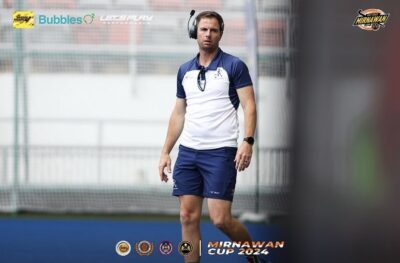 SA u17 head coach Justin Collins led the team for the second year running in Malaysia. Photo: awan Cup. Photo: National Hockey Development Programme Malaysia