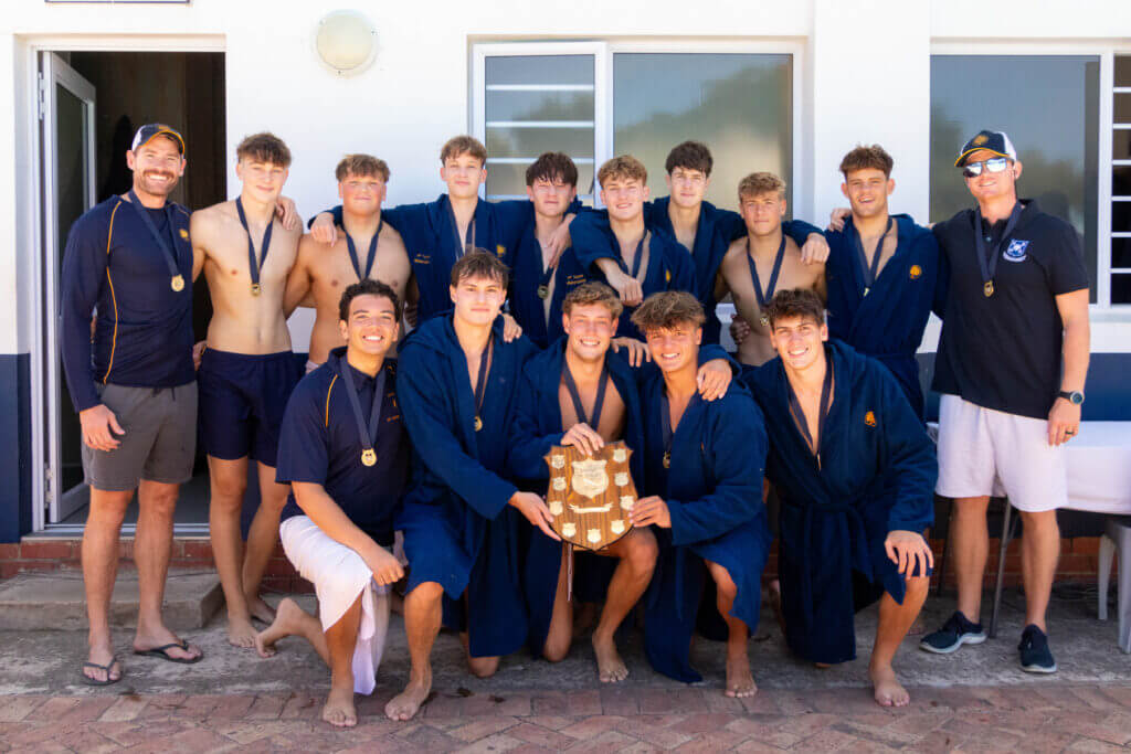 The Rondebosch Boys' High team, alongside coaches Jared Wingate-Pearse and Etienne Le Roux after winning the 2025 SAC Shield in Makhand. Photo: Toni Butterworth