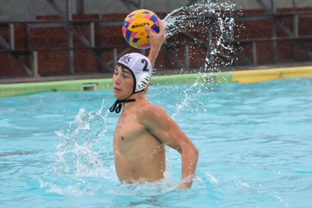 Selborne College's Daniel Woodin scored for his side on the opening day of the Vides Water Polo Tournament. Photo: Shot by Shani Photography