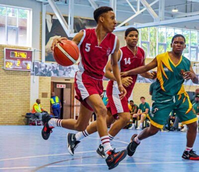 Pabatso Sithole directs a Kearsney attack against Glenwood at The SportZone. Photo: Hannah Shirley.