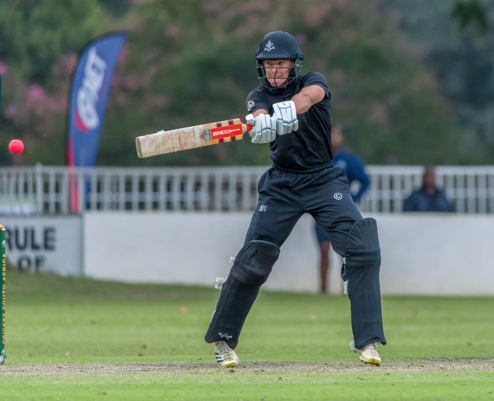 Robert Burman came up trumps when the pressure was on, taking charge of Hilton's reply to lead them to a win over Michaelhouse. Photo: Justin Waldman Sports Photography.