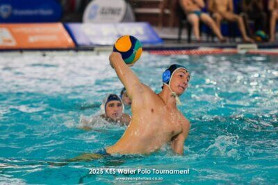Bishops booked their spot in the semifinals on day two of the KES Water Polo Tournament. Photo: TeamPhoto SA