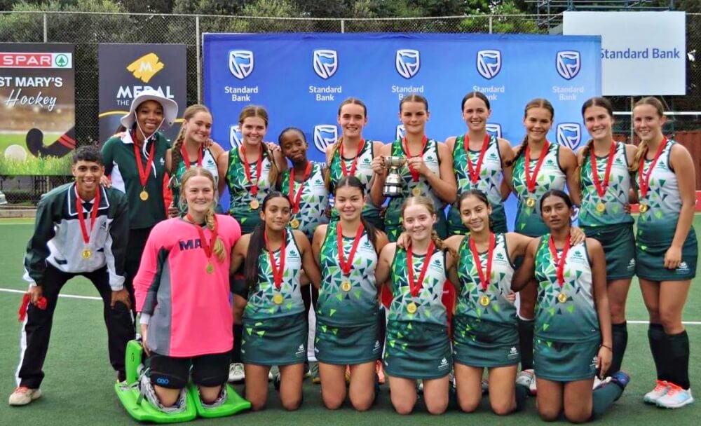 The winners of the 2024 Standard Bank St Mary's Waverley Hockey Festival, Durban Girls' College. Photo: St Mary's Waverley on Facebook.