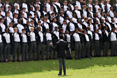 Hilton College boys get behind their 1st XV in their game against Westville on Gilfillan Field on 15 March 2025. Photo: Hilton College on Facebook.