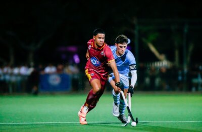 Logan Lackay and Luke Tait in a tussle during the Paul Roos vs Grey High clash in Stellenbosch. Photo: Janco Saunders