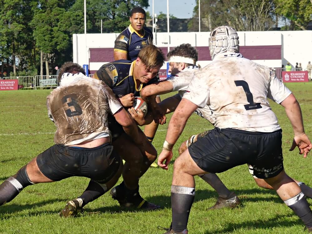 In a physical battle, Monument staved off a furious Milnerton comeback attempt to claim a narrow victory. Photo: Brad Morgan.