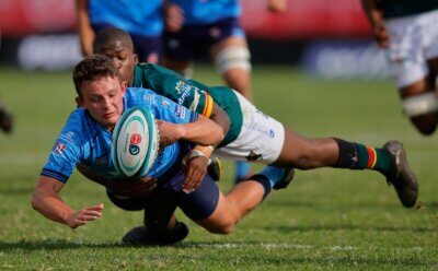 Fortunes swung to and for until Nico Malan scored a try in the final minute and converted it to beat Glenwood 41-39. Photo: Frans Lombard/ActionPix